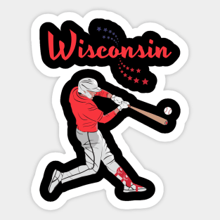 Wisconsin USA Baseball | America's Sports Cities Sticker